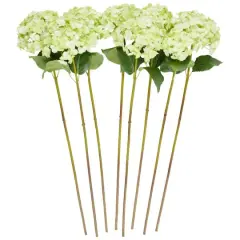 33" Green Hydrangea Artificial Flower Stem, 8ct.