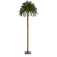 7ft. Pre-Lit Christmas Palm Tree, Warm White LED Lights
