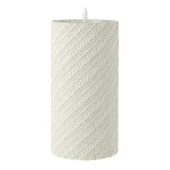 8" Woven Wax LED Pillar Candle by Ashland&reg; White