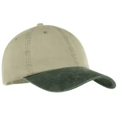 Port & Company&reg; Two-Tone Pigment-Dyed Cap Khaki/Hunter