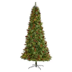 9ft. Pre-Lit Norway Mixed Pine Artificial Christmas Tree, Clear LED Lights