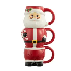 12oz. Santa Stacking Mug Set