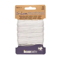 The Beadsmith&reg; S-Lon&reg; 0.5mm White Bead Cord