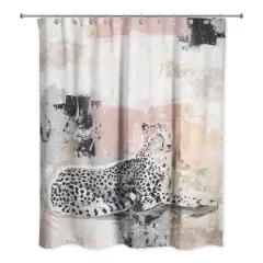 Jungle Cat Abstract I 71" x 74" Shower Curtain