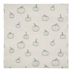 Gray Mini Pumpkin Pattern Cotton Twill Napkin