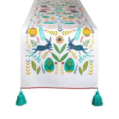 DII&reg; 72" Easter Folk Garden Embellished Table Runner