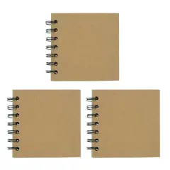 4" x 4" Spiral Bound Scrapbook Albums with Multicolor Pages, 3ct. by Recollections&trade; Kraft