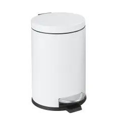 SunnyPoint Round Trash Can White