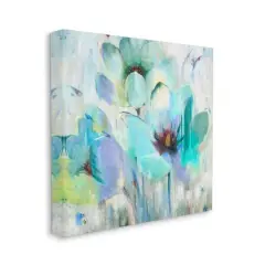Stupell Industries Blue Lilly Abstraction Canvas Wall Art