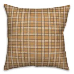 Orange Multi Plaid Throw Pillow