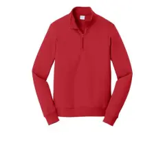 Port & Company&reg; Fan Favorite&trade; Fleece 1/4 Zip Pullover Adult Sweatshirt Bright Red