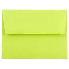 JAM Paper A2 Colored Invitation Envelopes, 50ct. Ultra Lime Green