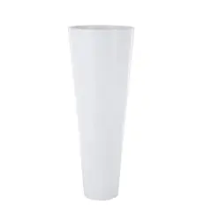48" White Fiberglass Minimalistic Decorative Vase