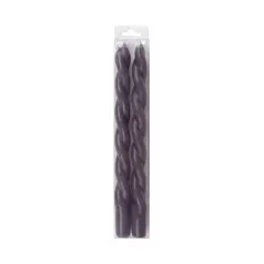 10" Unscented Twist Taper Candles, 2ct. by Ashland&reg; Purple