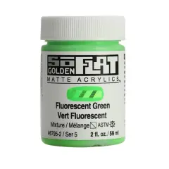Golden&reg; 2oz. SoFlat Matte Acrylic Paint Fluorescent Green