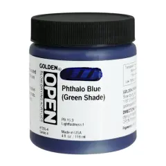 Golden&reg; OPEN Acrylics, 4oz. Phthalo Blue (Green Shade)