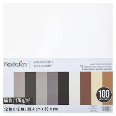 Neutral Palette 12" x 12" Cardstock Paper by Recollections&trade;, 100 Sheets