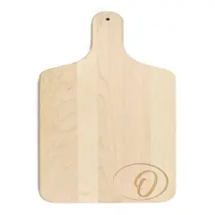 Circle Monogram Maple Paddle Cutting Board O