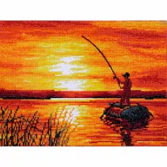 Diamond Dotz&reg; at Home Advanced Fishing at Sunrise Diamond Painting Kit