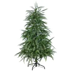 6.5ft. Pre-Lit Medium Weeping Cedar IPT Artificial Christmas Tree, Dual Color LED Lights