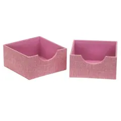Household Essentials Square Drawer Organizers, 2ct. Pink