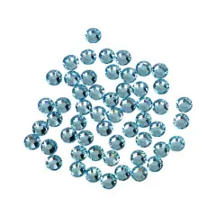 SS16 Round Flatback Austrian Crystals by Bead Landing&trade;, 55ct. Aquamarine