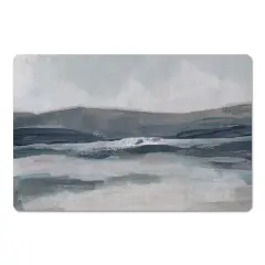 18" x 27" Abstracted Blue Mountainscape Floor Mat