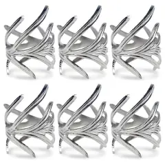 DII&reg; Antique Silver Branch Napkin Rings, 6ct.