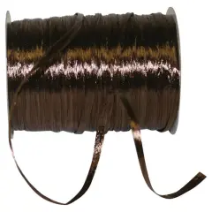 JAM Paper 1/4" Raffia Pearl Ribbon Chocolate Brown