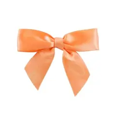 JAM Paper 3.25" Satin Twist Tie Bows, 100ct. Peach