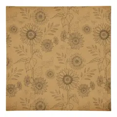 Sunflower Icons Cotton Twill Napkin Gold