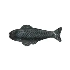 Hello Honey&reg; 14" Antique Gray Aluminum Fish-Shaped Serving Dish