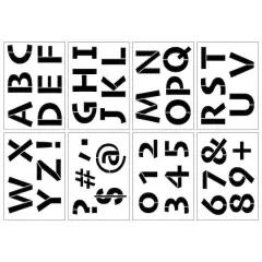 2.7" Fun Uppercase Font Alphabet Stencils by Craft Smart&reg;