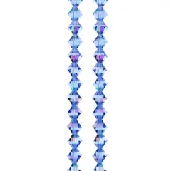 Preciosa Glass Crystal Bicone Beads, 6mm by Bead Landing&trade; Sapphire AB
