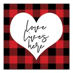 Love Lives Here Canvas Wall Art