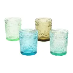 Hello Honey&reg; 12oz. Embossed Drinking Glasses, 4ct.