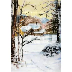Orchidea Winter Landscape Greeting Card Complete Cross Stitch Kit