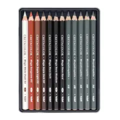 Cretacolor X-Sketch Mega Pencil Drawing 12-Piece Tin Box Set