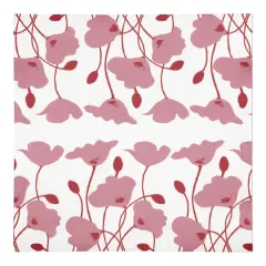 Pink Retro Florals 10" x 10" Cotton Twill Napkin