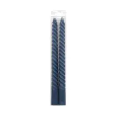 10" Twist Taper Candles, 2ct. by Ashland&reg; Navy