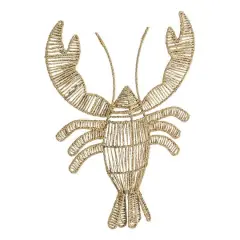 Hello Honey 17.75" Coastal Catch Natural Seagrass Lobster Wall D&eacute;cor