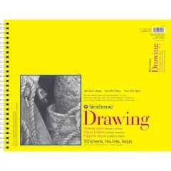 Strathmore Drawing Paper Pad, 300 Series, 50 Sheets, Spiral-Bound, 14" x 17"