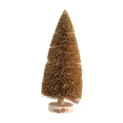 Hello Honey&reg; 12" Golden Sisal Bottle Brush Tree D&eacute;cor