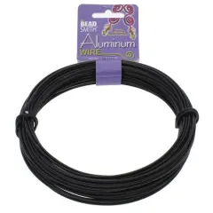 The Beadsmith&reg; 12 Gauge Colored Aluminum Wire Black