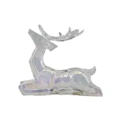 7.25" Clear Acrylic Sitting Reindeer Tabletop D&eacute;cor by Ashland&reg;