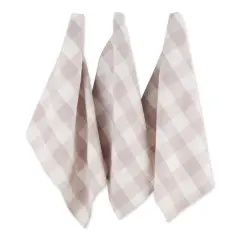 DII&reg; Dusty Lilac Buffalo Check Dish Towels, 3ct.