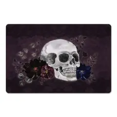 Floral Skull Floor Mat