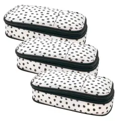Teacher Created Resources Black Painted Dots on White Pencil Cases, 3ct.
