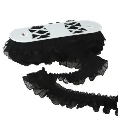 2.5" Black Chiffon Pleated Trim by Celebrate It&reg;