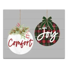 Comfort and Joy Ornaments 20x16 Canvas Wall Art